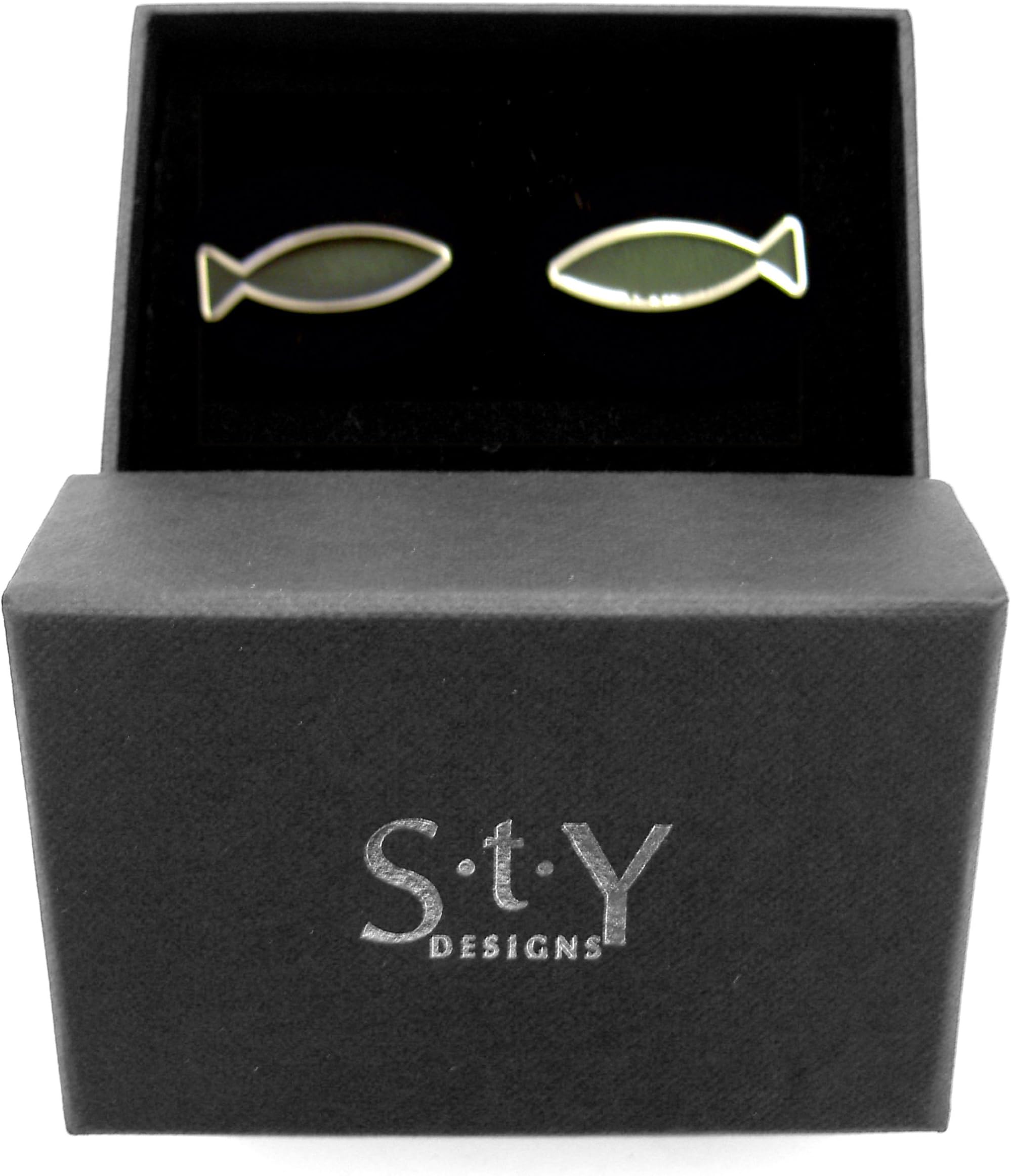STY For Men Perfume For Men by STY Design Cufflinks - Fish
