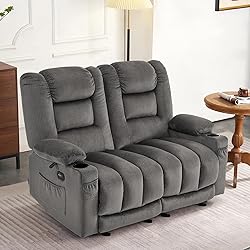 MCombo 55.9" Power Loveseat Recliner with Heat and