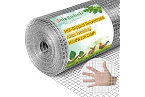 AMAGABELI GARDEN & HOME Amagabeli Hardware Cloth 1/2 inch 48inx50ft 19 Gauge Chicken Wire Hot-Dipped Galvanized After Welding Welded Wire Fencing Mesh Roll Garden Plant Support Poultry Netting Rabbit Cage Snake Gopher Fence