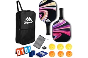 JOYMOVE USAPA Approved Pickleball Paddles, Fiberglass Pickleball Paddles Set of 2/3 with Lightweight Pickleball Rackets, 4 Pickleballs and Pickleball Bag, Pickleball Gifts for Beginners