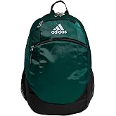 adidas Unisex Striker II Team Backpack, Team Dark Green, ONE SIZE | Padded Laptop Sleeve, Multiple Organizer Pockets, Water-Bottle Pockets, Durable Build, School Gym &amp; Travel Ready