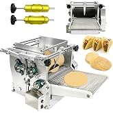 kaiwrxin Electric Tortilla Maker, 2-7.8" Automatic Corn &amp; Flour Tortilla Press Machine with Non-Stick Coating &ndash; Commercial Chapati Roti Pita Pizza Dough Press for Restaurants (Black)