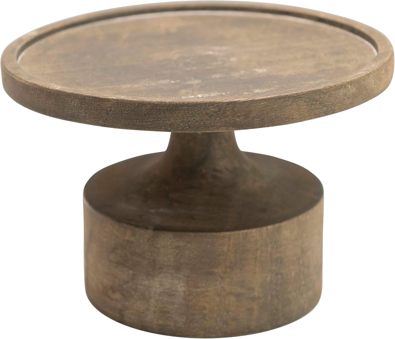 Creative Co-Op DF2258 Mango Wood Candleholder with Blackwash Finish (Holds 6" Pillar Candle Holder, 5", Black: Home & Kitchen