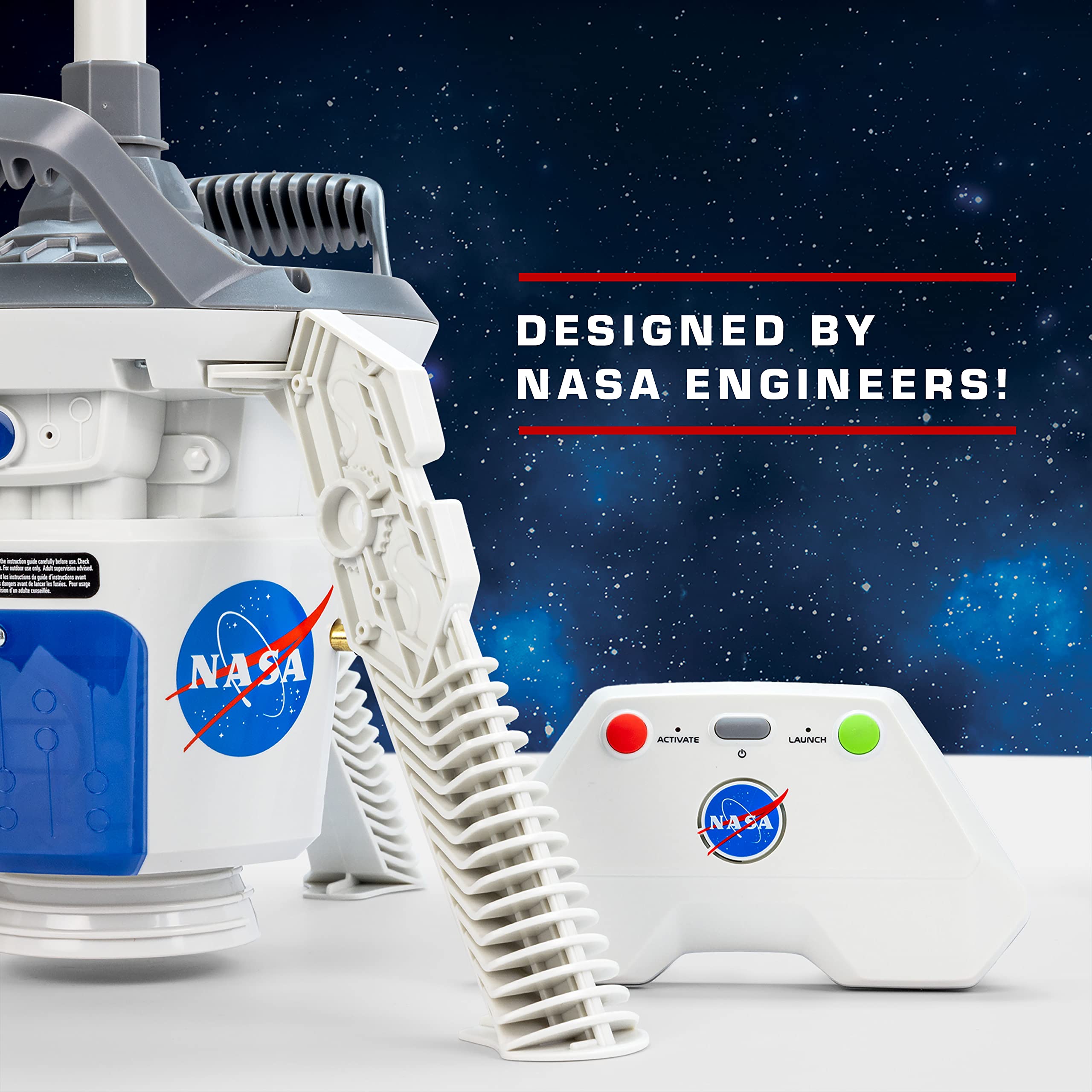 Blue Marble NASA Air Rocket Launcher Kit - Launch Model Rockets Up to 250 Feet with Compressed Air, Pump It Up & Launch Your Rocket, A Safe, Innovative & Fun Outdoor Activity for 14 Years Up & Adults