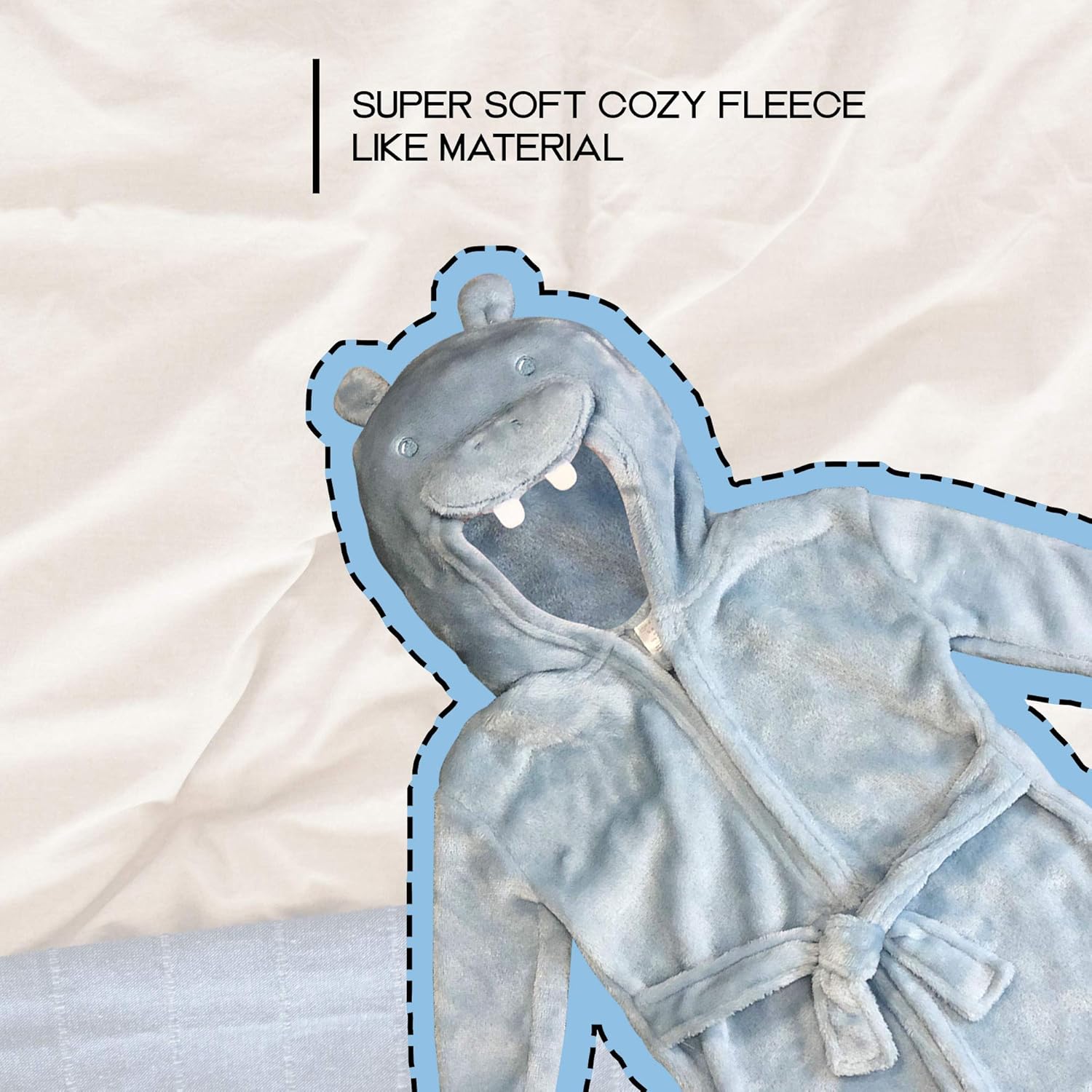 MODERN BABY Bath Robe for Boys & Girls Infant & Newborn 0-9 Months Cute Hooded Baby Bathrobe One Size Ultra Soft Feel: Baby