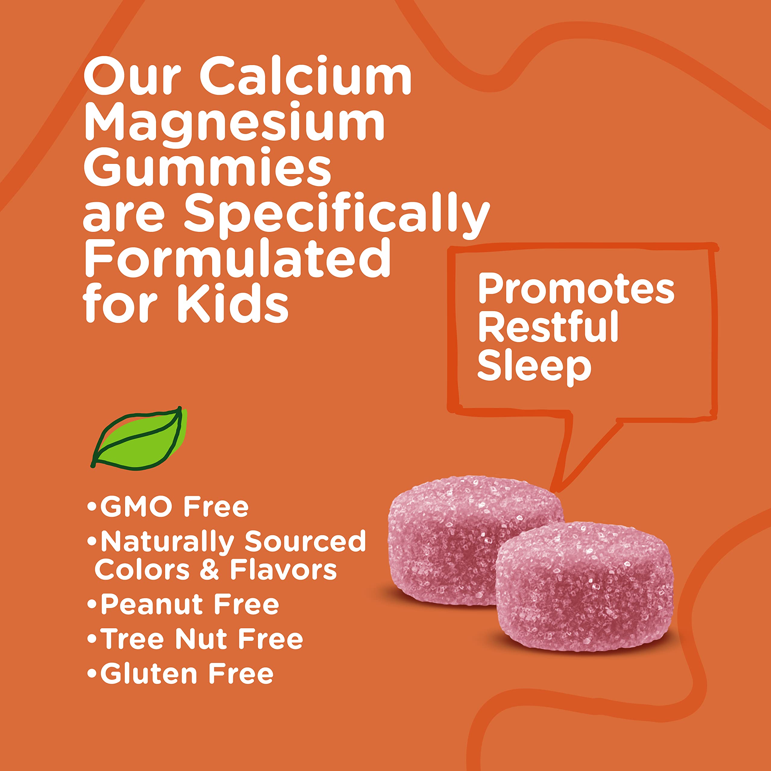 Viteey Kids Calcium Gummies + Vitamin D3 & Magnesium Citrate for Kids and Teens - Supports Bone Health, Immune Support, Energy & Muscle Function - Gluten Free,GMO Free - Tasty Chewable Fruit Flavored