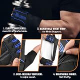 EVO Fitness Gym Gloves Men Women Breathable Weight Lifting Gloves Blue Large view 3