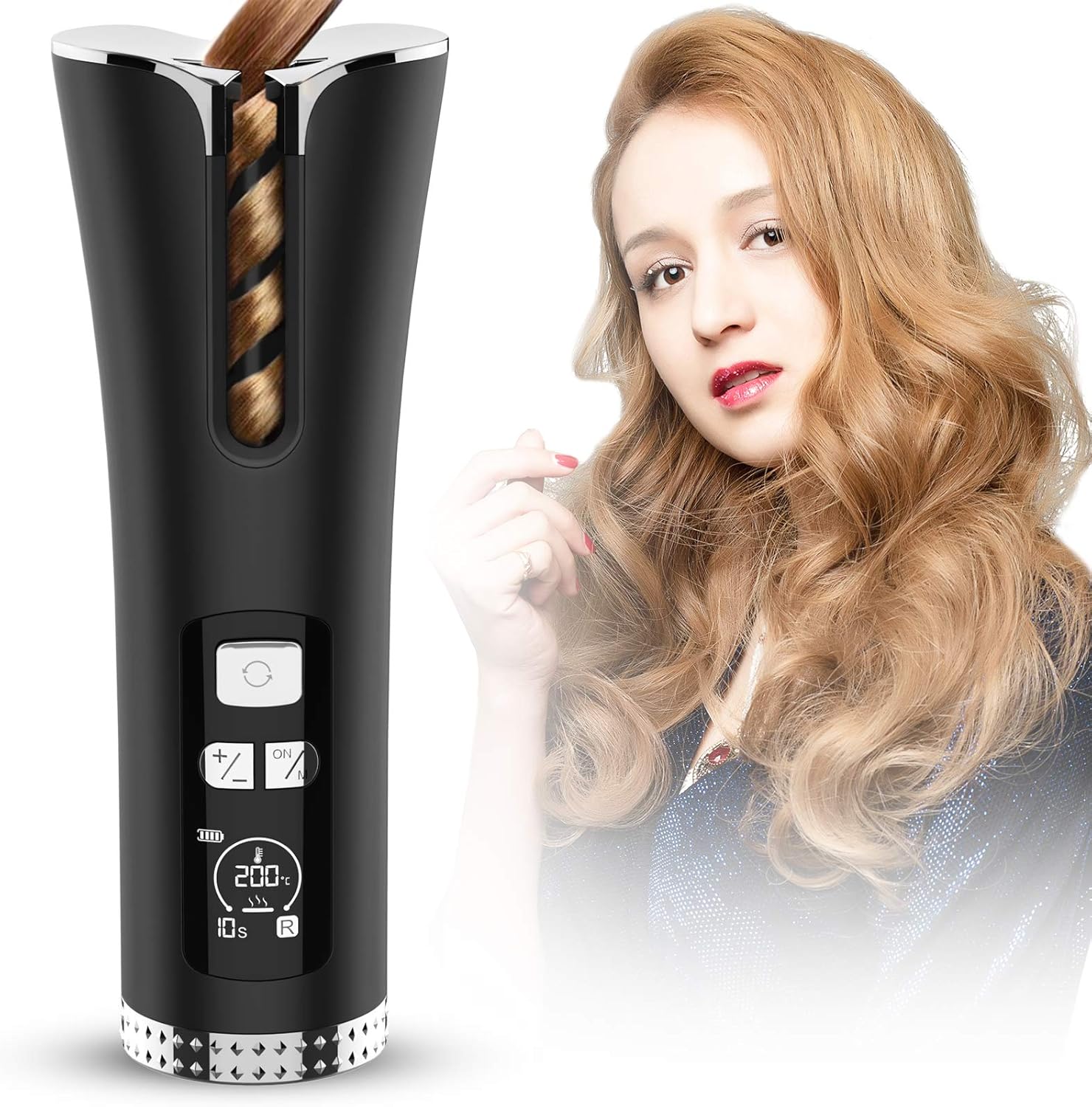 rotating ceramic hair curler