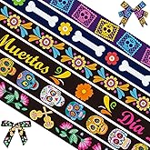 Threetols 6 Rolls 18 Yards Day of The Dead Ribbons, 3/8