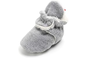 Kuner Unisex-Baby Newborn Coral Velvet Warm Boots First Walkers Crib Shoes