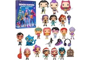 Generic K-POP De-mon H-Hunters Calendrier de l'Avent 2025, 24 jours avec 24 porte-clés 3D, décorations de Noël pour adultes, 