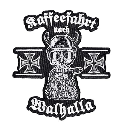 Aufnäher Aufbügler BIKER Kaffeefahrt nach Walhalla