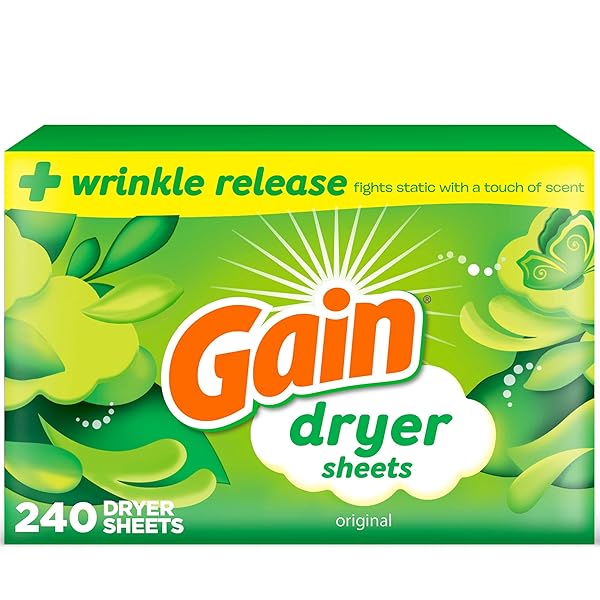 GAIN DRYER SHEETS PLUS WRINKLE RELEASE, ORIGINAL SCENT,...