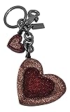 Coach Heart Mix Bag Charm F40683 Pink Black