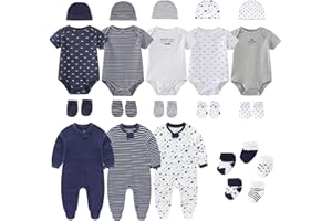 Ruliby New Born Baby Clothes and Newborn Boy Girl Essentials Accessories Layette Set
