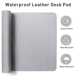 Aothia Large PU Leather Desk Pad Protector