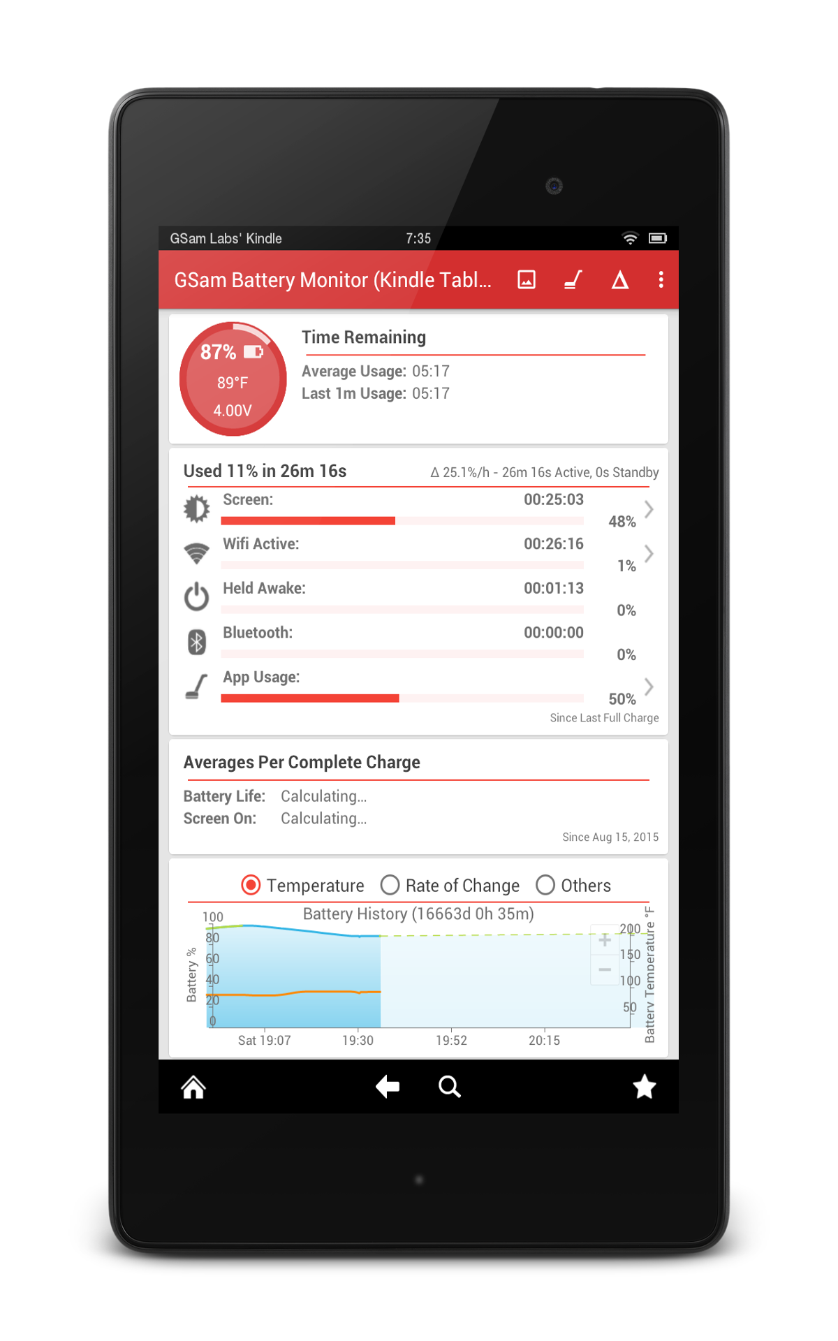 GSam Battery Monitor (Kindle Tablet Edition) - Thumbnail 2