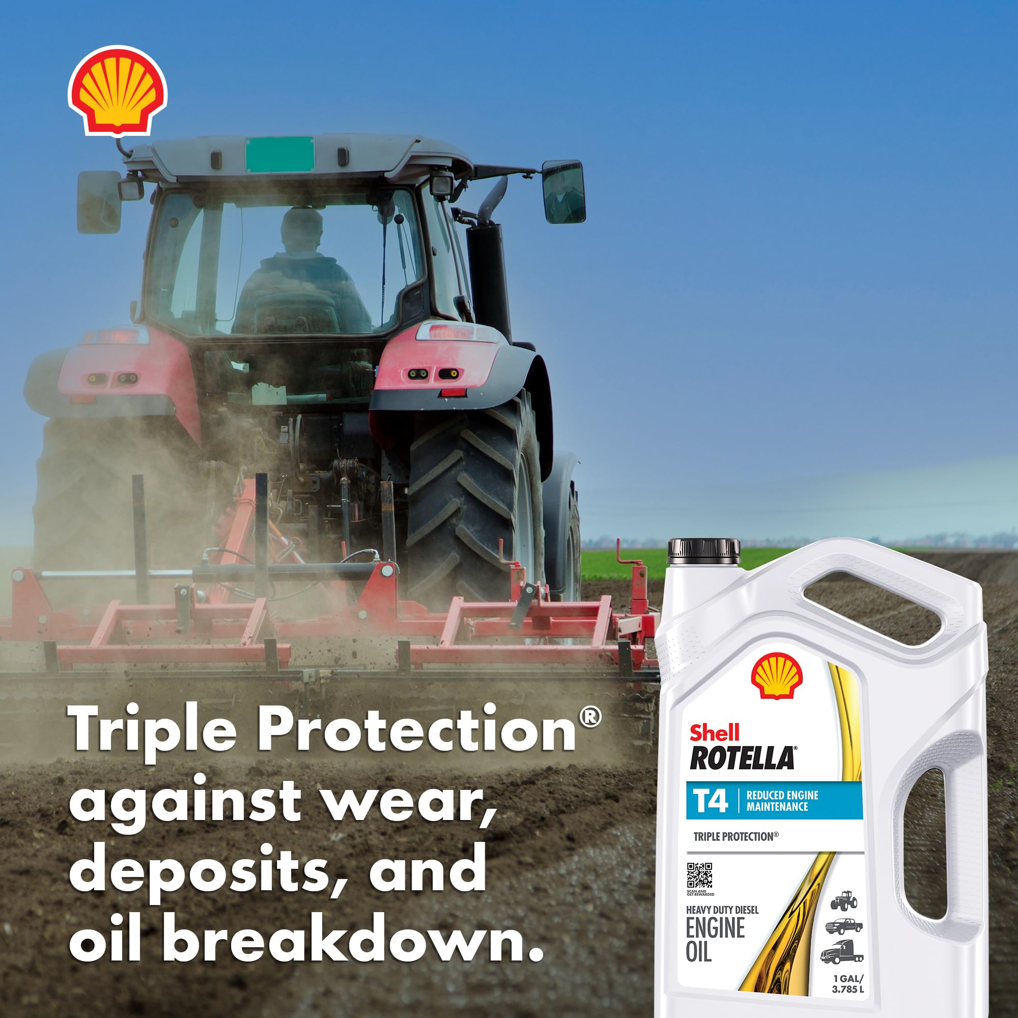 Shell Rotella Hd30 Mua Shell Rotella T4 Triple Protection 10W-30 Motor Oil, 1 Gallon (3 ...