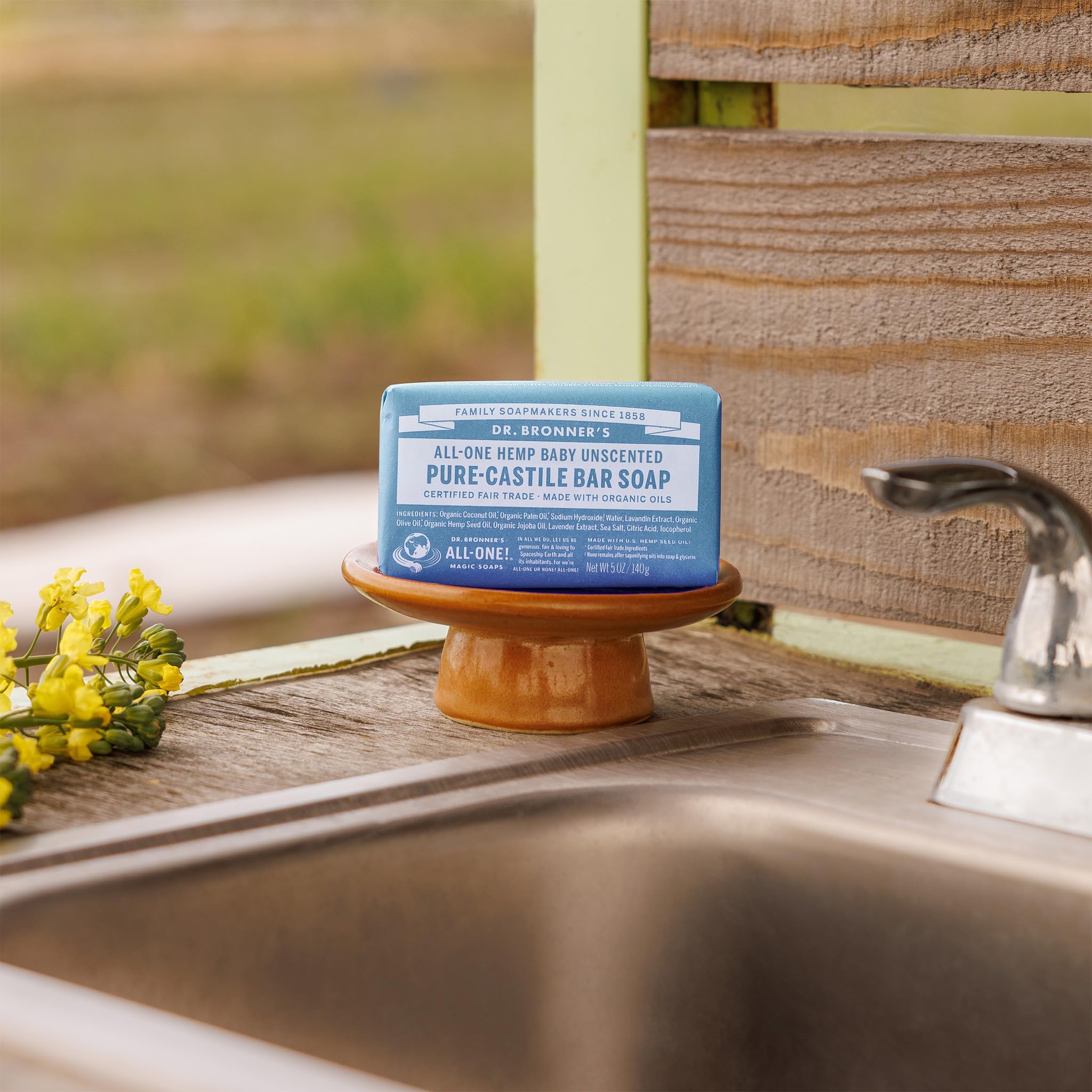 Dr. Bronner's Pure-Castile Baby Unscented Magic Bar Soaps - Made with Regenerative Organic Certified Oils - For Face, Hand, Hair Gentle on Sensitive Skin - Soap Bars for Men & Women - 2 Pack, 5 oz