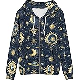 Uourmeti Hoodies Zip Up Jacket for Women Teen Girls Fall Sweatshirt XS-5XL
