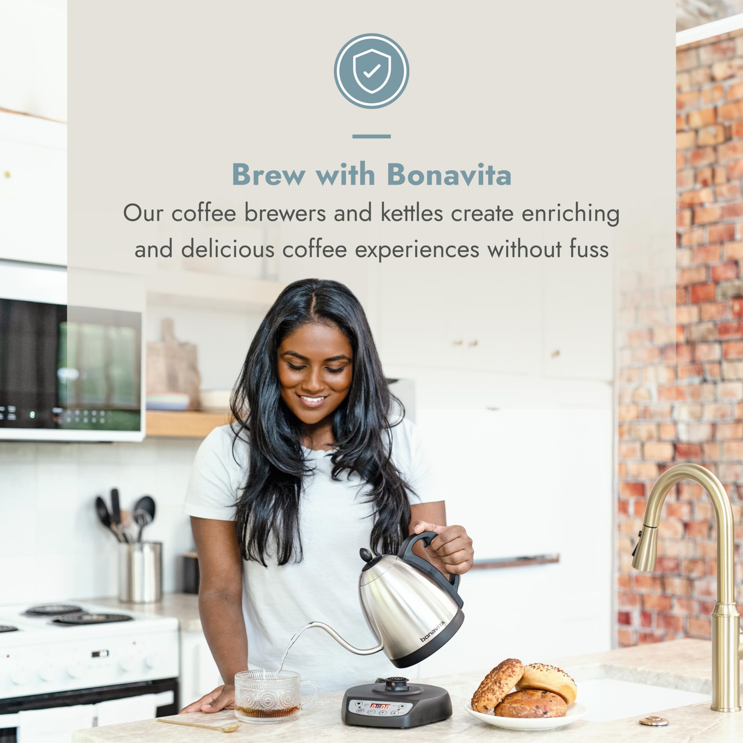 Bonavita 1L Digital Variable Temperature Gooseneck Electric Kettle for