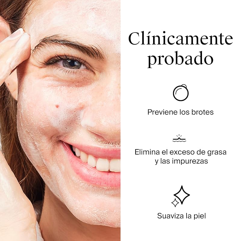 Spot Controlling Limpiador Facial 2% Ácido Salicílico (200 ml), jabón facial para pieles propensas al acné, gel limpiador suave de uso diario