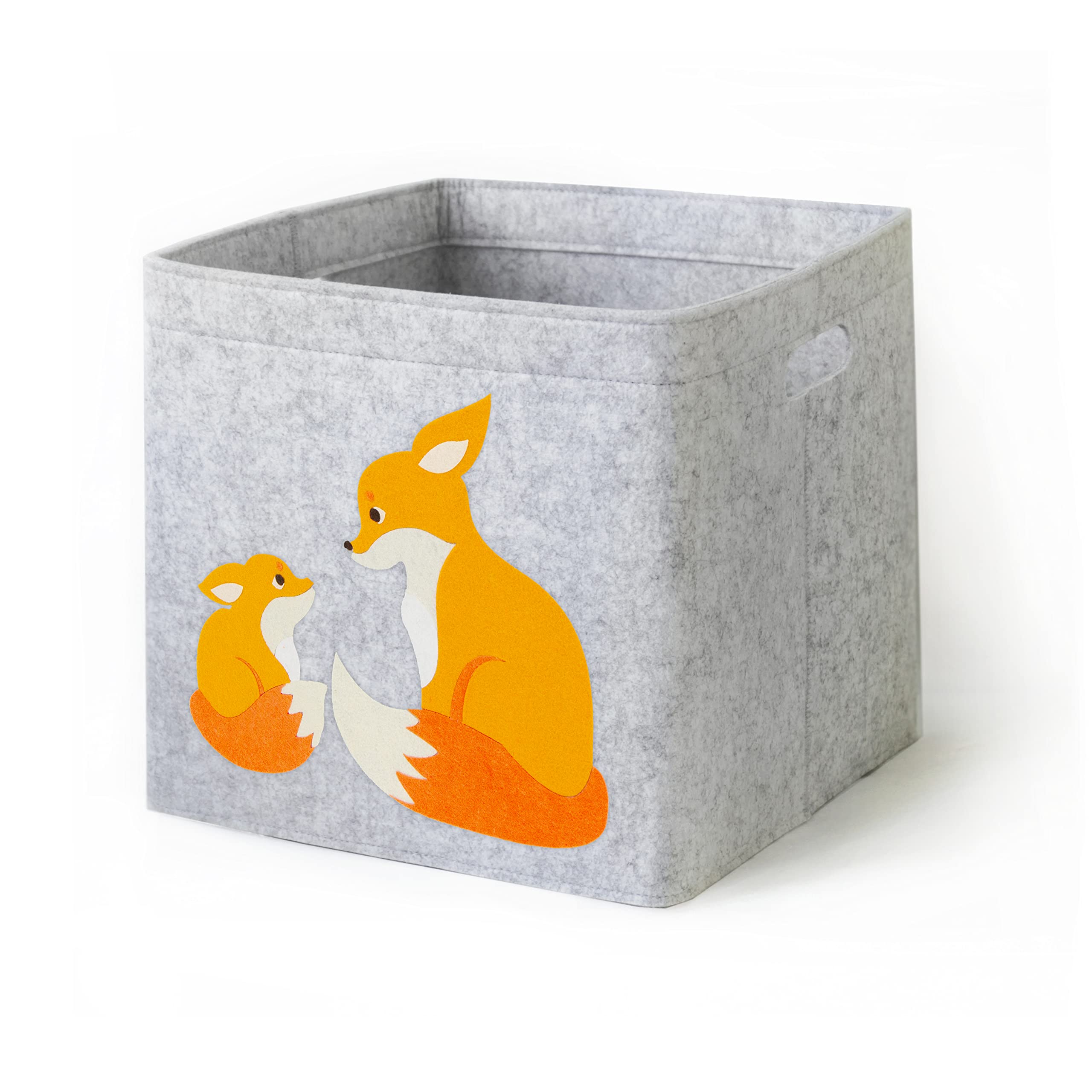 Lucky Sign - Toy Storage Box for Kids Aminal Theme Closet Organizer, 33x33x30cm - Fox
