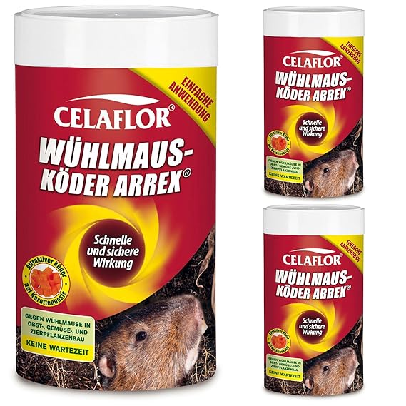 3 x 250g Celaflor Wühlmausköder Arrex