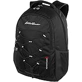 Eddie Bauer Adventurer Backpack with Organization Compartments and Hydration/Laptop Compatible Sleeve, Adventurer - Black, 25L