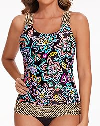 Aqua Eve Tankini Tops for Women Swimwear Top Only