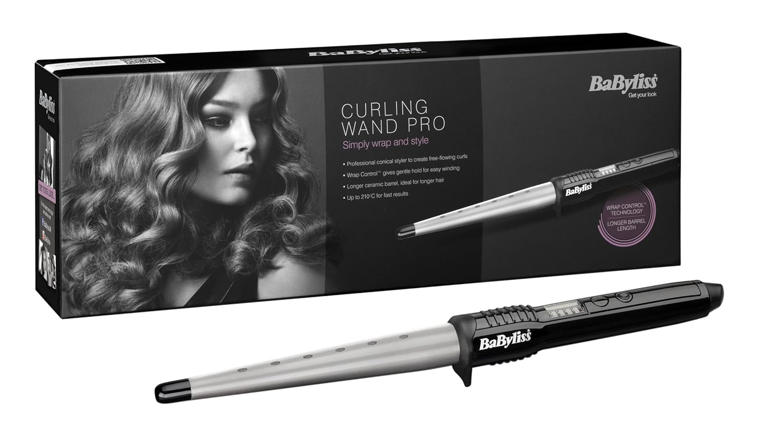 BaByliss Ceramic Curling Wand Pro eBay