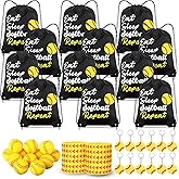 MiniInflat 48 Pcs Softball Team Gifts Bulk Softball Party Favors for Kids Include 12 Drawstring Bags, 12 Keychain, 12 Silicone Bracelets, 12 Mini Stress Ball for Birthday Sports Supplies Decorations