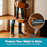 STRONGEST HOME Zinc Rubber Door Stop Wedge Set 2 Plus Wall Protectors view 5