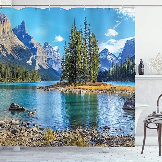 Amazon Com Ambesonne Lakehouse Decor Collection Scenery Of