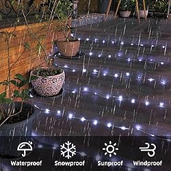 IJG Christmas Solar Rope Lights Outdoor