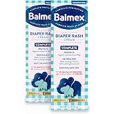 Balmex Complete Protection Baby Diaper Rash Cream with Zinc Oxide + Soothing Botanicals, 4 Ounce (Pack of 2)
