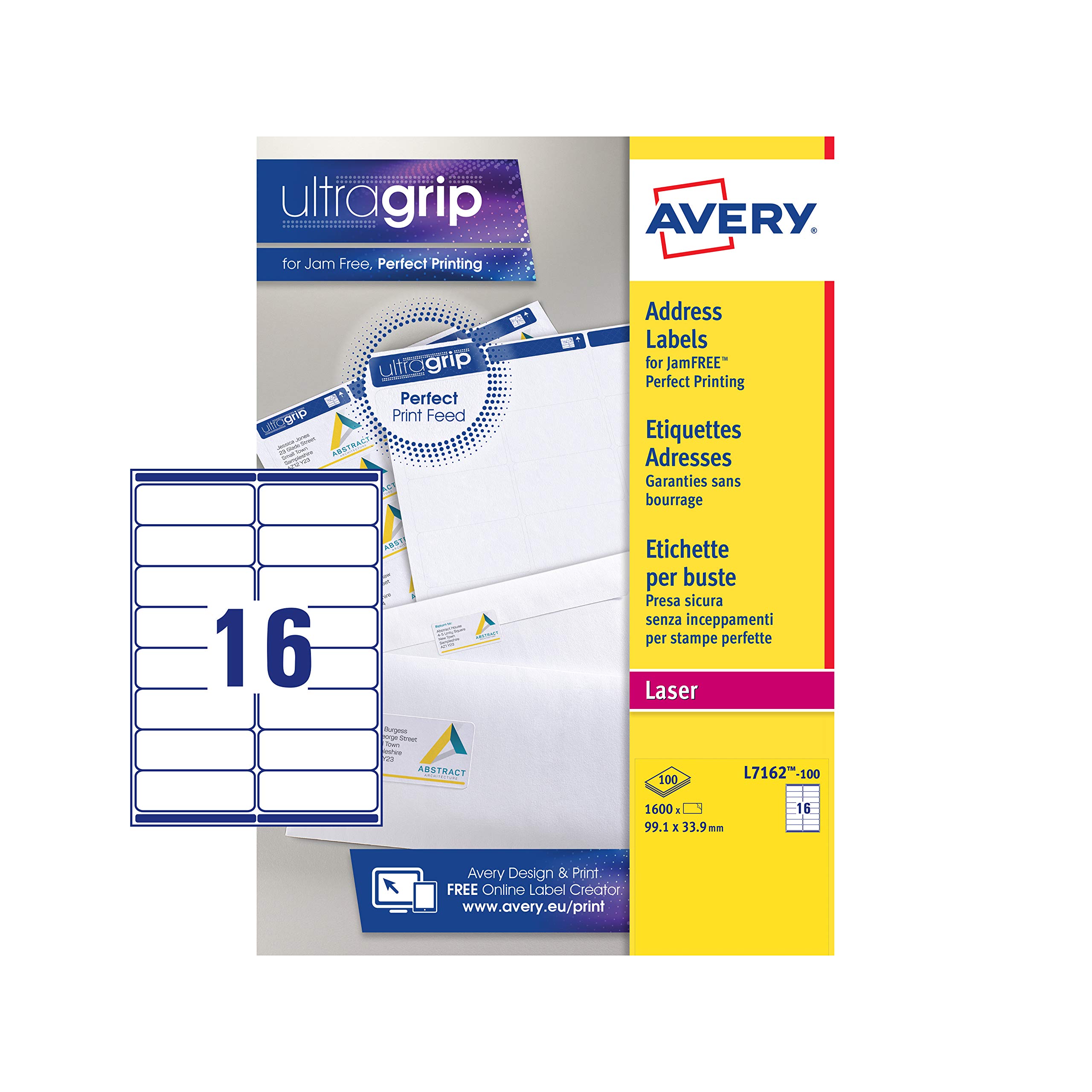 Avery 99.1 x 33.9 mm Laser Label Sheet (Box of 100)