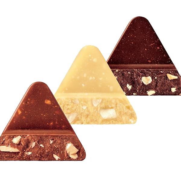 TOBLERONE TINY ASSORTED CHOCOLATE BARS VARIETY PACK (MILK, DARK, & WHITE), 1 GIFT BAG (27 PIECES)