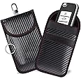 Zufoty Faraday Bag for Key Fob, Car RFID Key Fob Holder, Car RFID Signal Blocking Key Fob Protector, Carbon Fiber Faraday Pouch Key Fob Protector Car Accessories Faraday Bags, Pack of 2