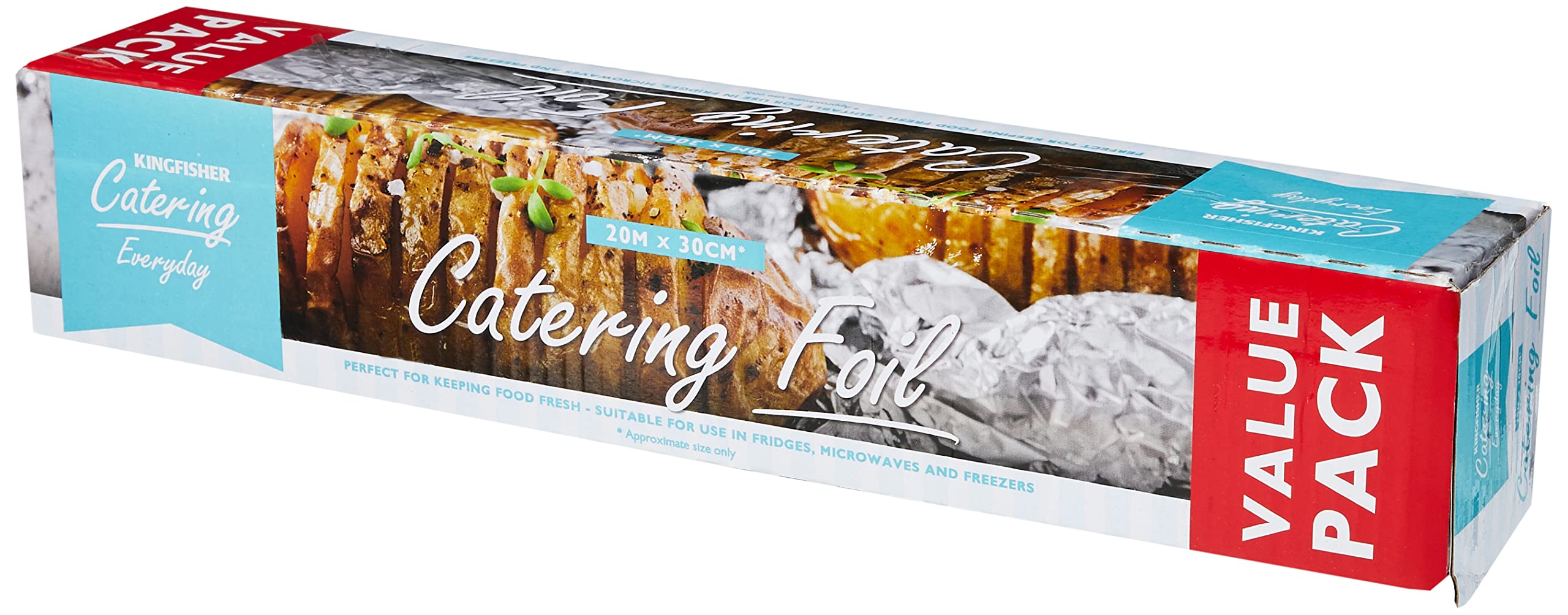 Kingfisher KCFOIL30A 30cm x 20m Catering Aluminium Kitchen Foil, Transparent, One Size