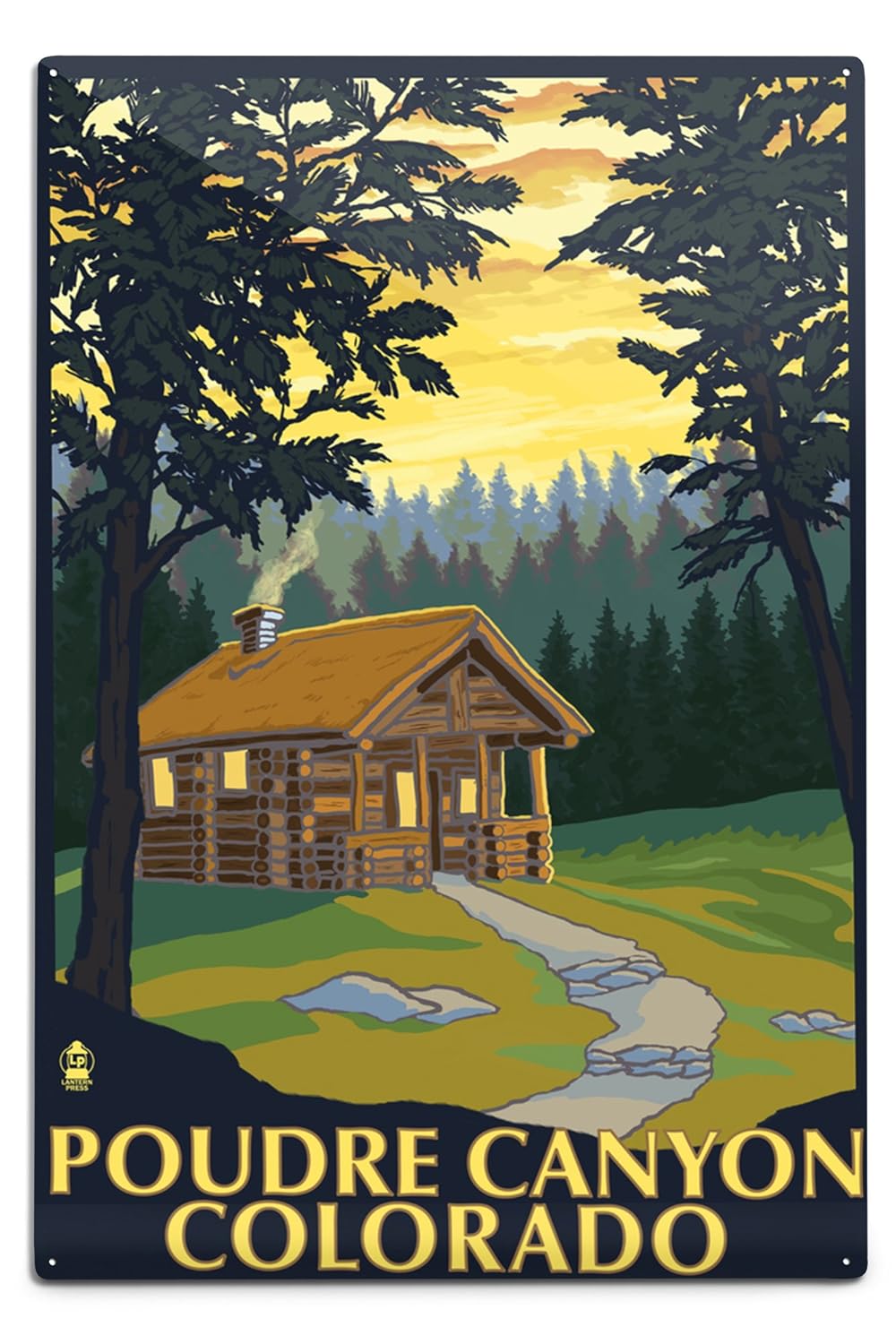 Amazon Com Poudre Canyon Colorado Cabin Scene 12x18 Art Print