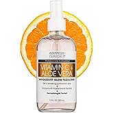 Advanced Clinicals Vitamin C Face Toner + Ferulic Acid & Rosewater, Antioxidant Facial Mist Spray for Face, Skin Refreshing, Hydrating, & Non-Greasy Instant Hydration Facial Spray, 7.5 Fl Oz