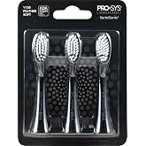 PRO-SYS&reg; Black VarioSonic&reg; Electric Toothbrush Replacement Heads (V105 Feather Soft), Burst Brush Head, Pack of 3