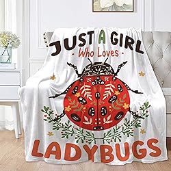 Ladybug Blanket Gifts for Girl- Just A Girl Who