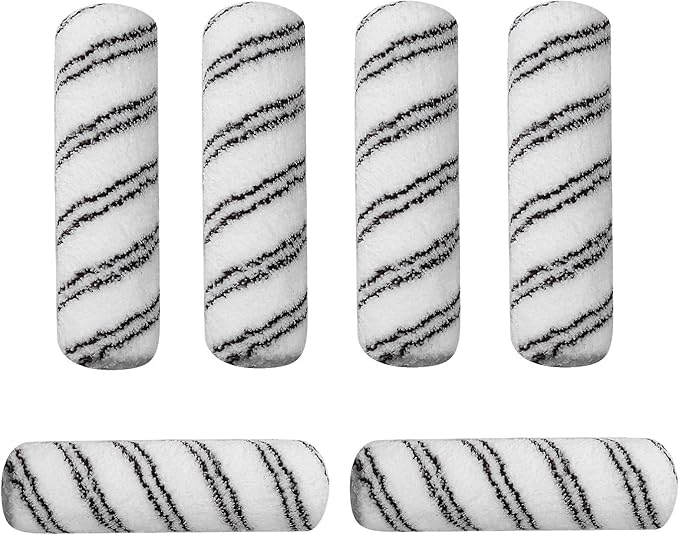 Paint Roller Sleeves 9 inch Roller Paint Refills Pack of 6 Walls