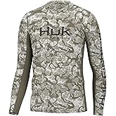 HUK Mens Icon X Pattern Long Sleeve Shirt, Performance Fishing Shirt