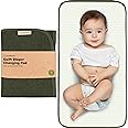 KeaBabies Portable Diaper Changing Pad, Easy Wipe Clean - Foldable Waterproof Baby Changing Mat for Diaper Bag, Compact, Lightweight, Baby Changer Travel Essential, Machine Washable (Dark Olive)