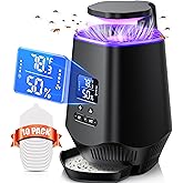 Fruit Fly Traps for Indoors, Smart Fly Trap Indoor Bug Zapper Gnat Traps for House Indoor with Temperature and Humidity Senso