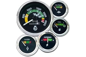 Massey Ferguson Tractor Gauges Kit with Chrome Bezels - Fits 20 20D 20E 20F 230 231 235 240 245 250 253 255 - Speedometer, Te