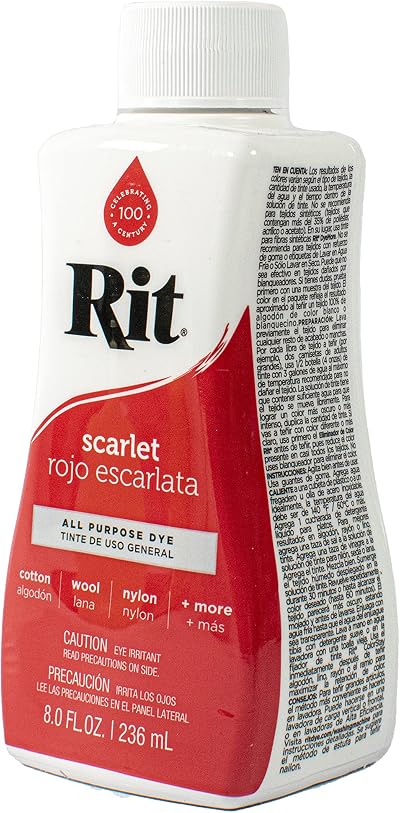 Rit Dye Liquid 236ml Scarlet by Mouldmaster